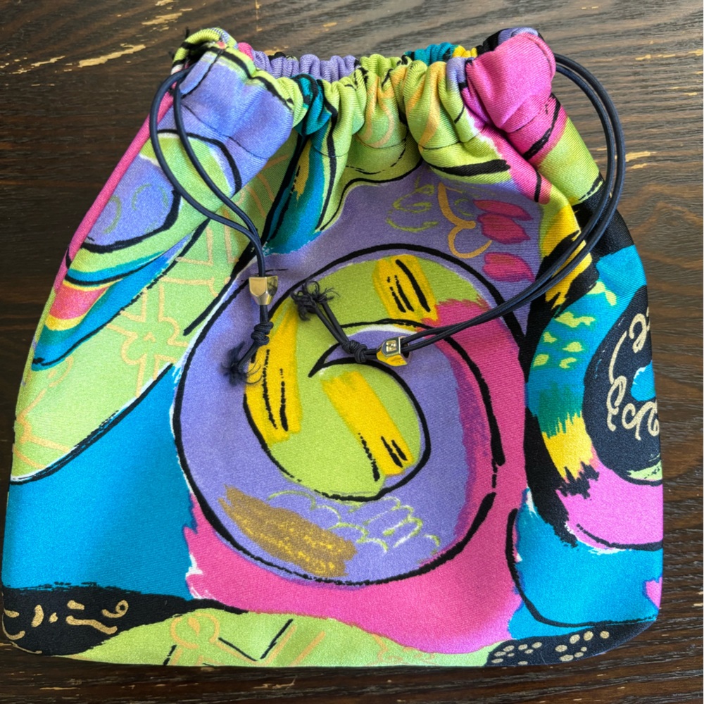 Gorgeous multi color Carlos Falchi mini bag. Made in USA.